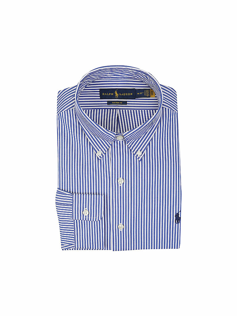 POLO RALPH LAUREN Hemd Custom Fit blau | M von Polo Ralph Lauren