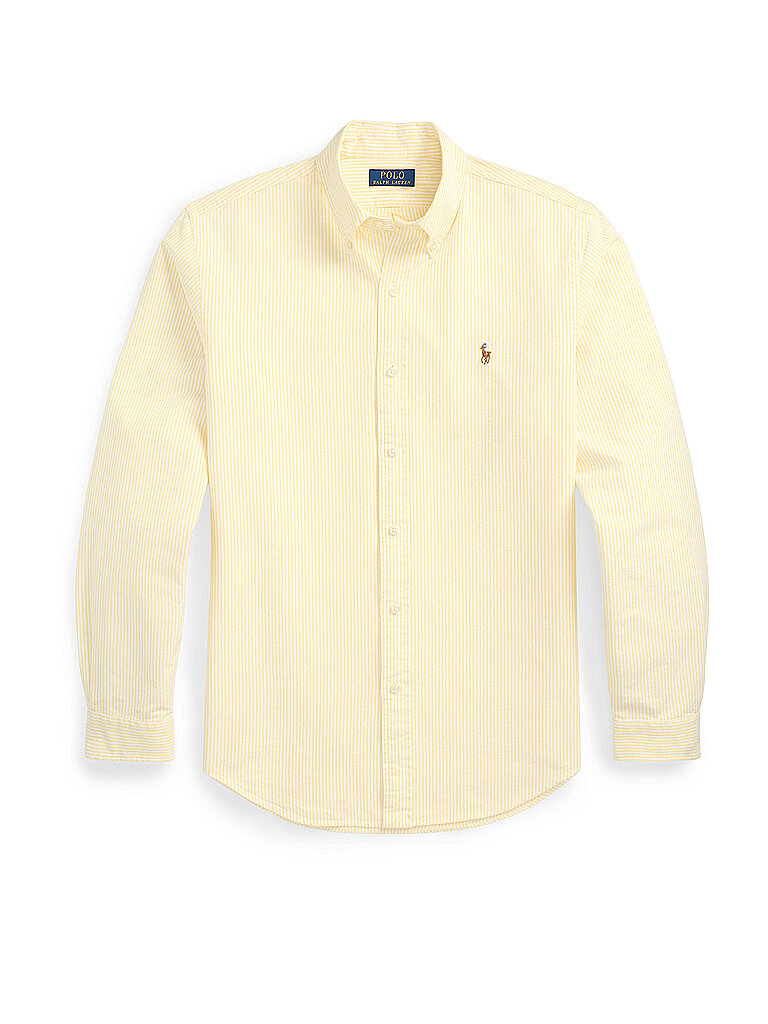 POLO RALPH LAUREN Hemd Custom Fit gelb | L von Polo Ralph Lauren