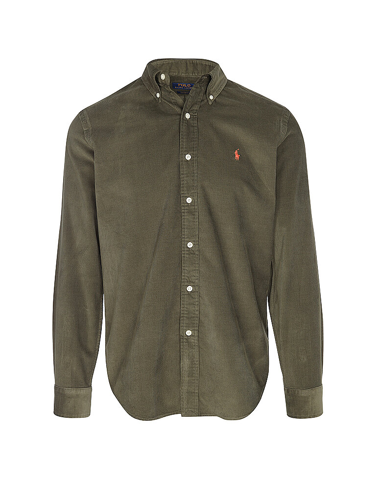 POLO RALPH LAUREN Hemd Custom Fit olive | L von Polo Ralph Lauren