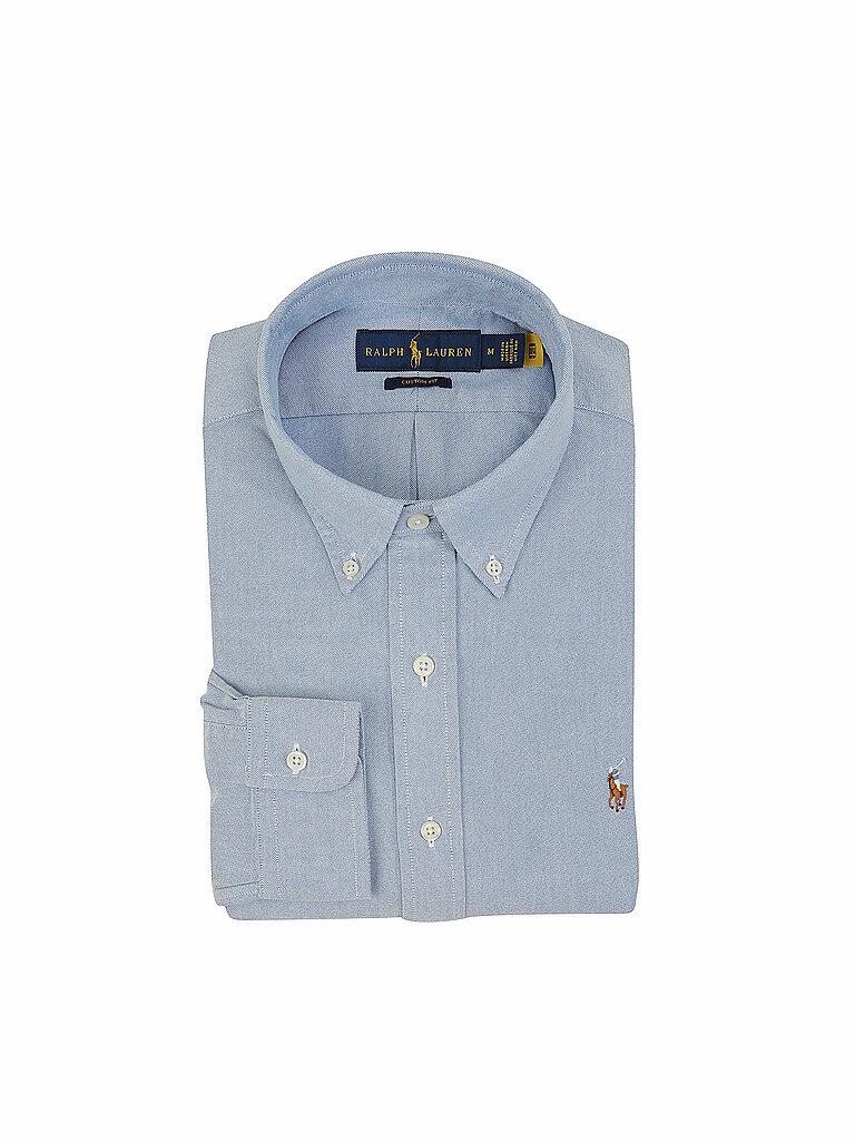 POLO RALPH LAUREN Hemd Custom Fit  hellblau | M von Polo Ralph Lauren