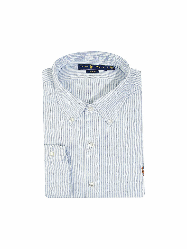 POLO RALPH LAUREN Hemd Slim Fit blau | L von Polo Ralph Lauren