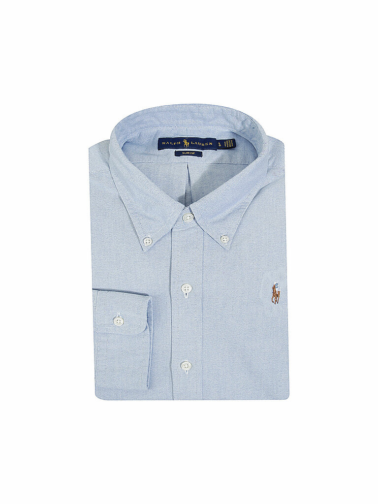 POLO RALPH LAUREN Hemd Slim Fit blau | S von Polo Ralph Lauren