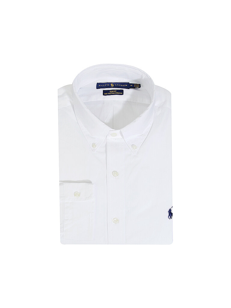 POLO RALPH LAUREN Hemd Slim Fit weiss | L von Polo Ralph Lauren