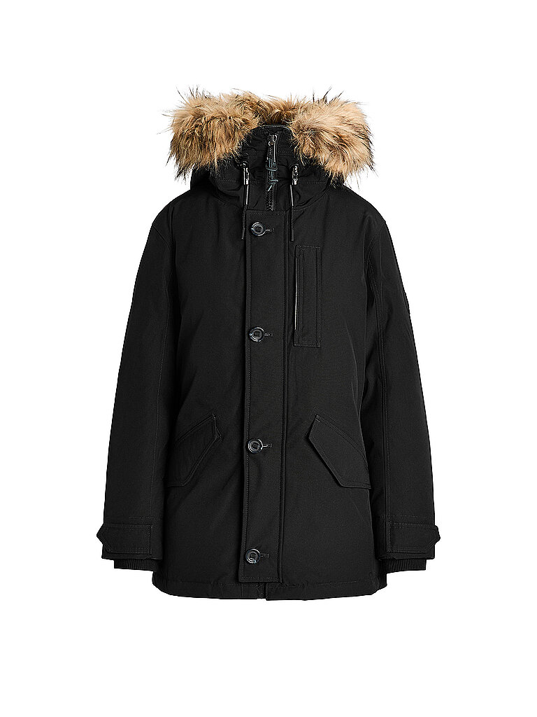 POLO RALPH LAUREN Herren Daunenparka TRIM DOWN schwarz | M von Polo Ralph Lauren