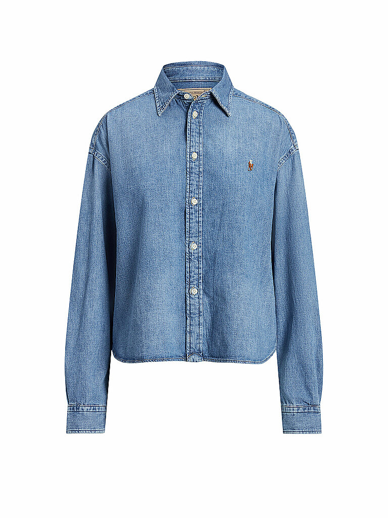 POLO RALPH LAUREN Jeansbluse  blau | L von Polo Ralph Lauren