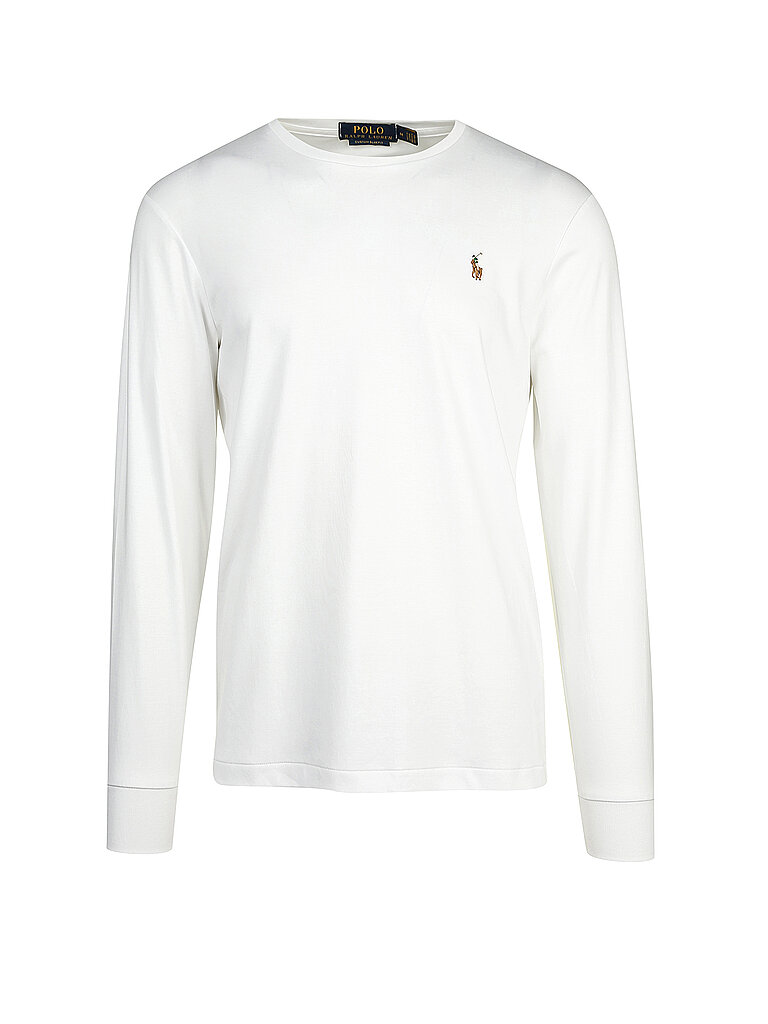 POLO RALPH LAUREN Langarmshirt weiss | M von Polo Ralph Lauren