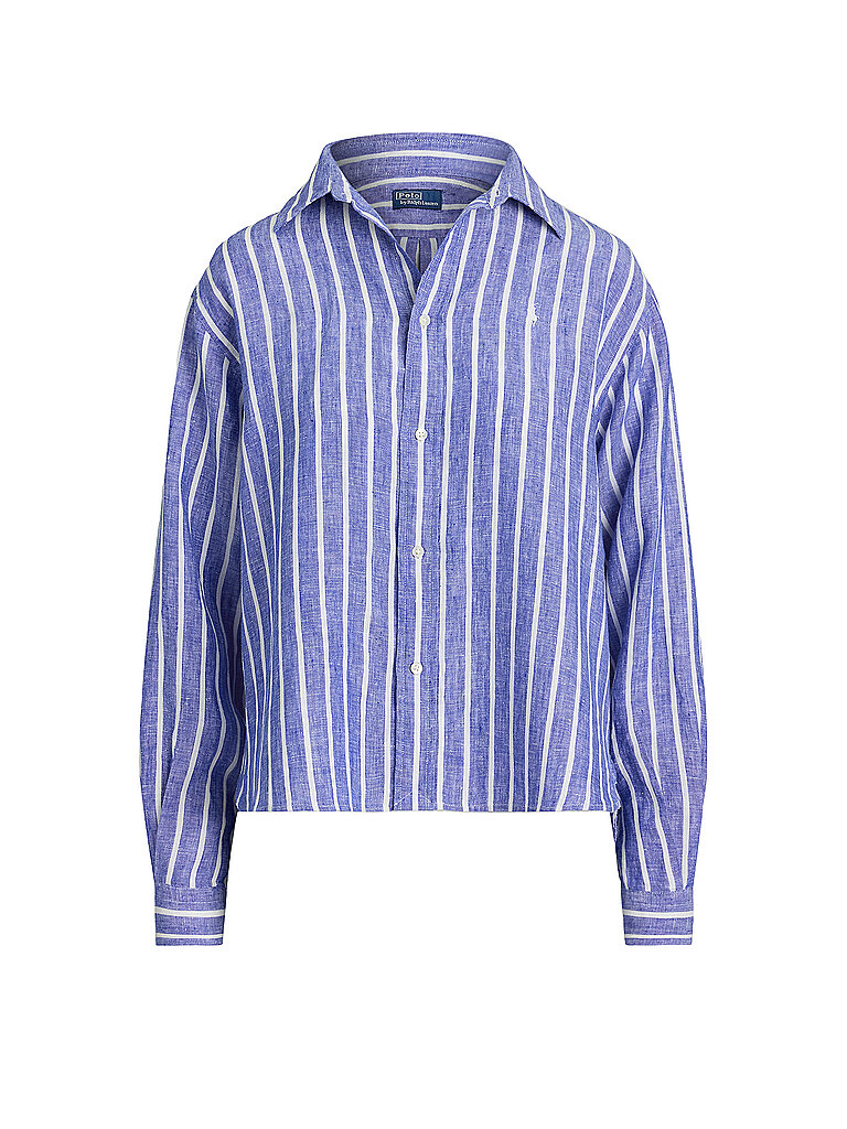 POLO RALPH LAUREN Leinenbluse blau | L von Polo Ralph Lauren