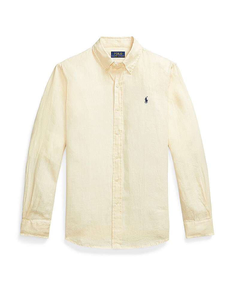 POLO RALPH LAUREN Leinenhemd Custom Fit beige | L von Polo Ralph Lauren