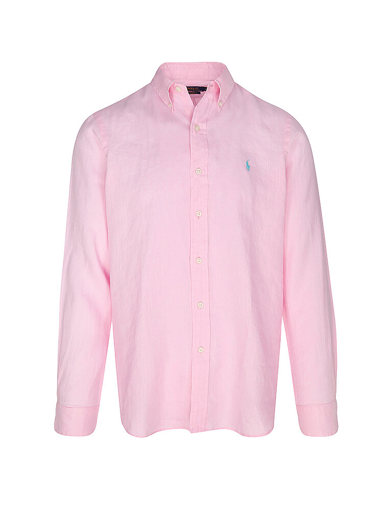 POLO RALPH LAUREN Leinenhemd Custom Fit rosa | L von Polo Ralph Lauren