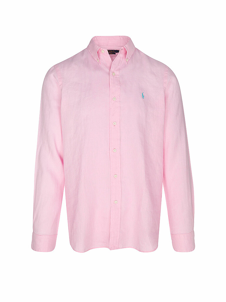 POLO RALPH LAUREN Leinenhemd Custom Fit rosa | M von Polo Ralph Lauren