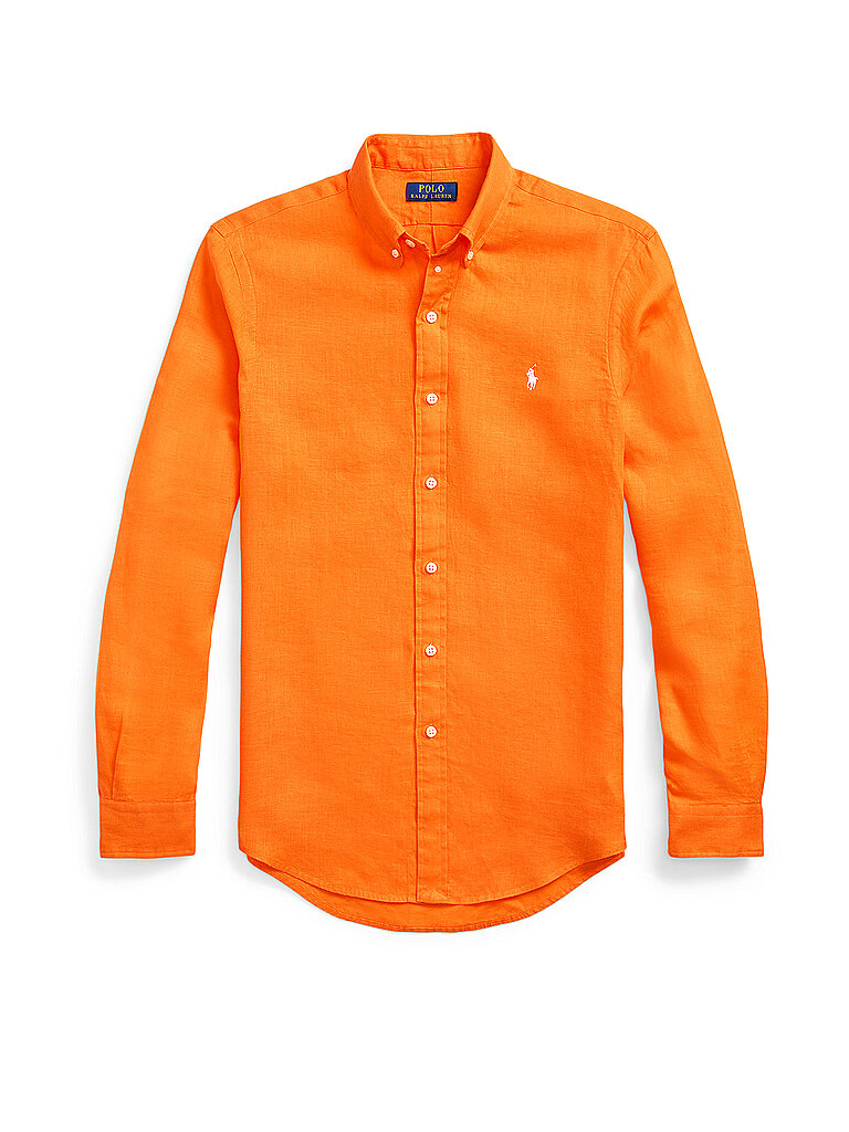 POLO RALPH LAUREN Leinenhemd orange | S von Polo Ralph Lauren