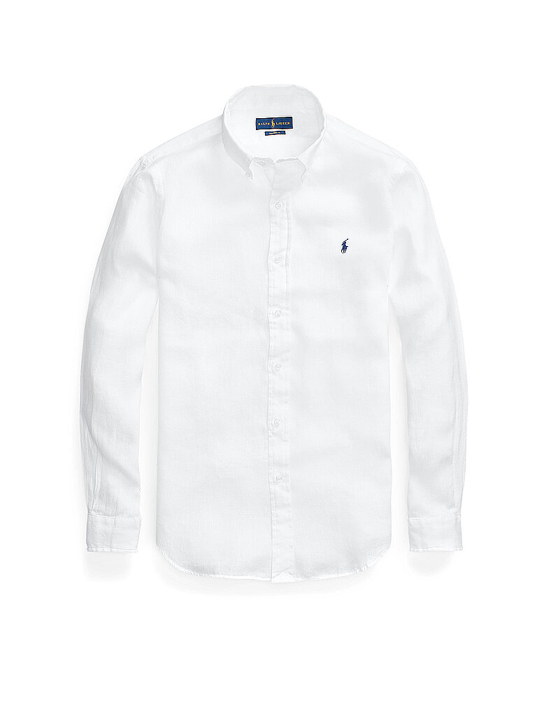 POLO RALPH LAUREN Leinenhemd weiss | M von Polo Ralph Lauren