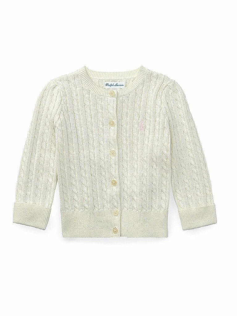 POLO RALPH LAUREN Mädchen Strickjacke weiss | 68 von Polo Ralph Lauren