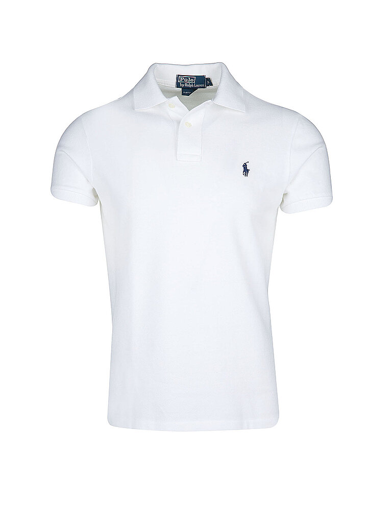 POLO RALPH LAUREN Poloshirt Custom-Fit weiss | L von Polo Ralph Lauren