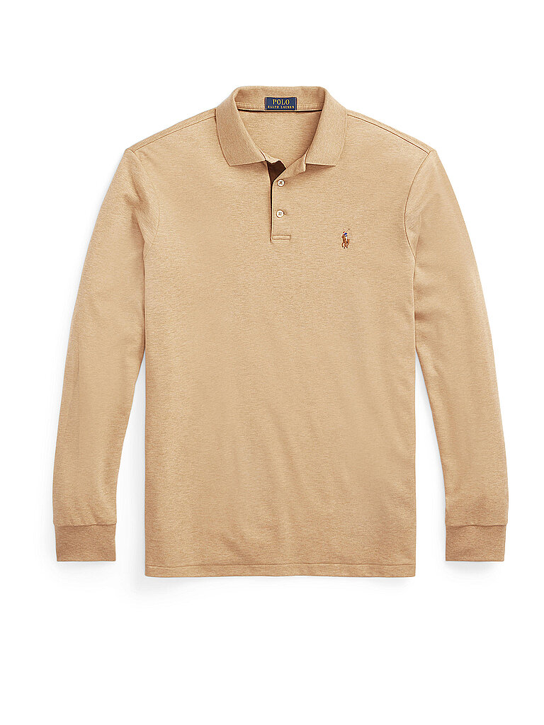 POLO RALPH LAUREN Poloshirt Custom Slim Fit beige | L von Polo Ralph Lauren