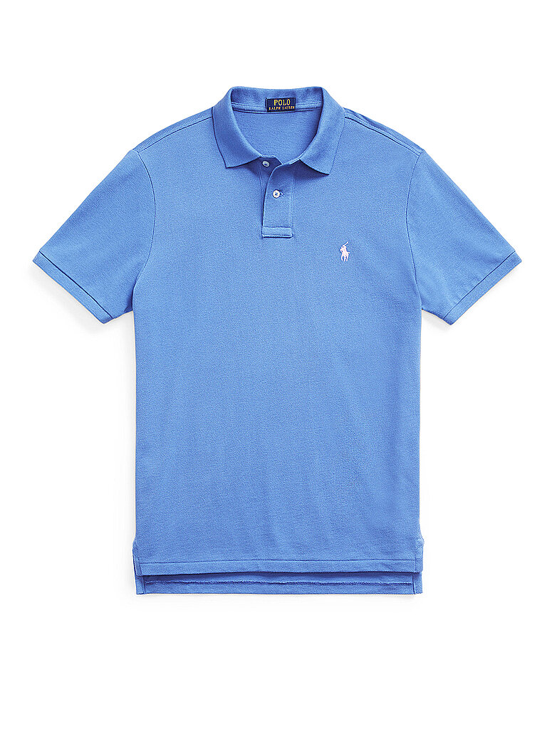 POLO RALPH LAUREN Poloshirt Custom Slim Fit blau | L von Polo Ralph Lauren