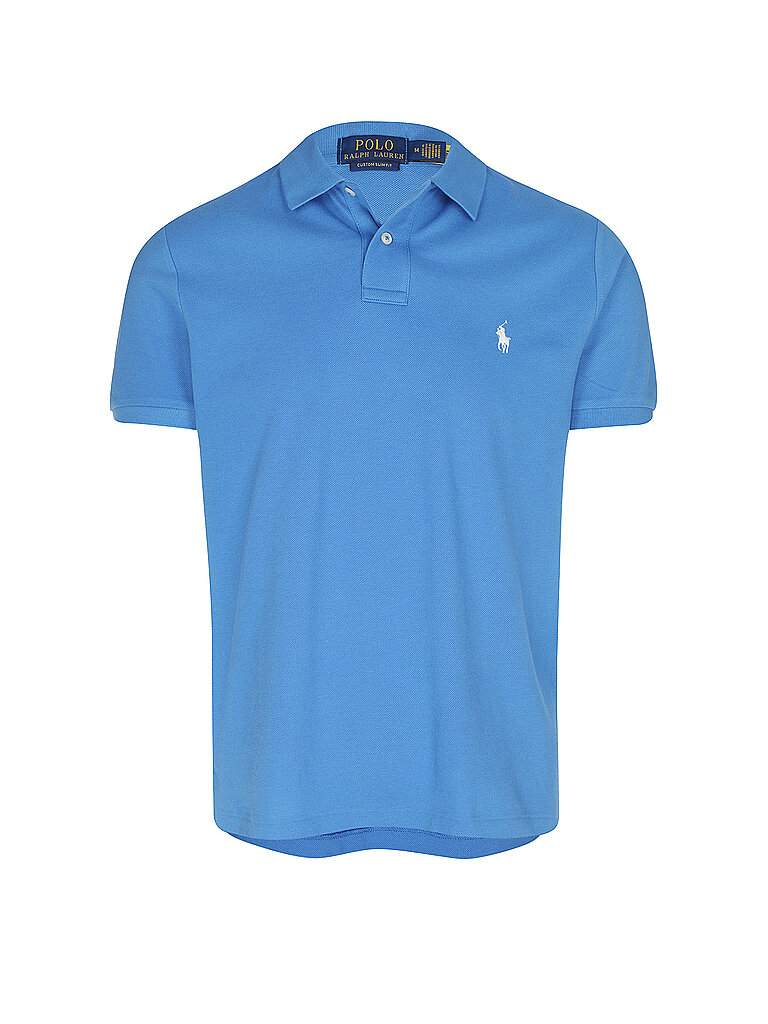 POLO RALPH LAUREN Poloshirt Custom Slim Fit blau | L von Polo Ralph Lauren