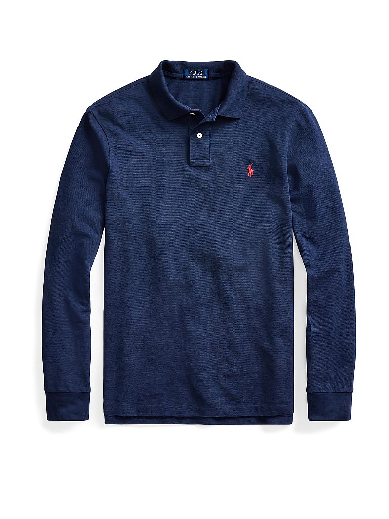 POLO RALPH LAUREN Poloshirt Custom Slim Fit dunkelblau | M von Polo Ralph Lauren