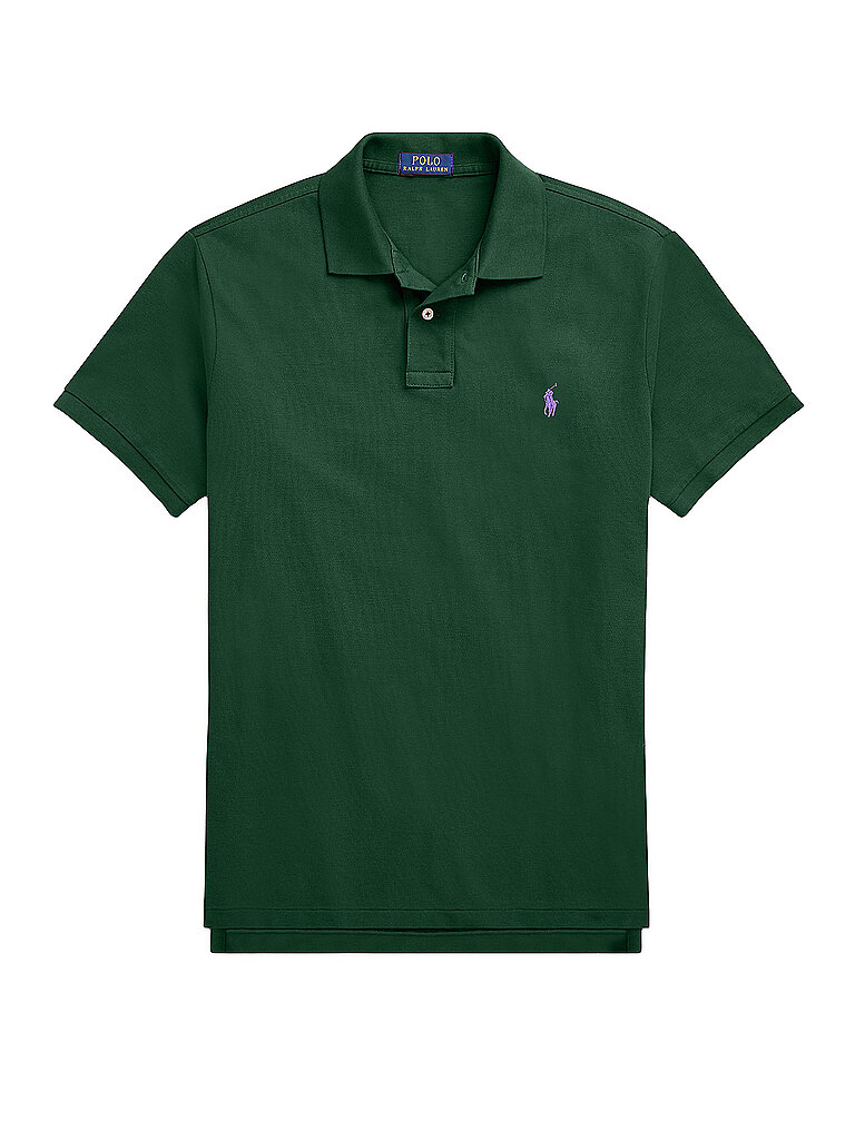 POLO RALPH LAUREN Poloshirt Custom Slim Fit  dunkelgrün | L von Polo Ralph Lauren