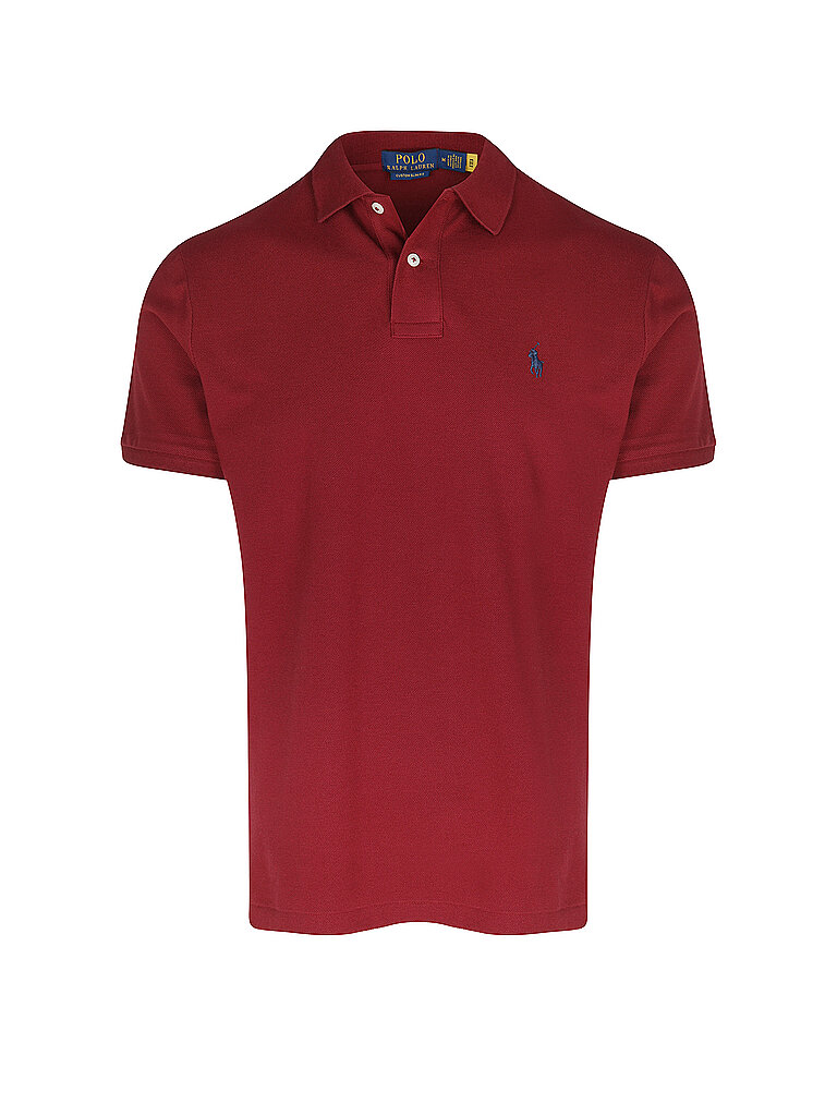 POLO RALPH LAUREN Poloshirt Custom Slim Fit dunkelrot | S von Polo Ralph Lauren