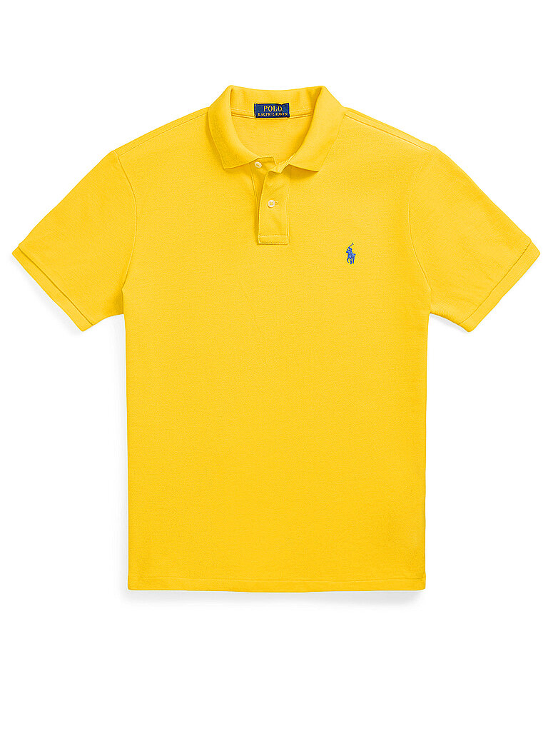 POLO RALPH LAUREN Poloshirt Custom Slim Fit gelb | L von Polo Ralph Lauren