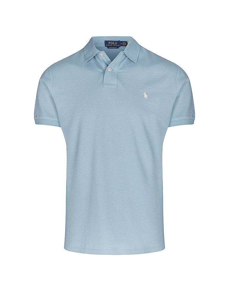 POLO RALPH LAUREN Poloshirt Custom Slim Fit hellblau | L von Polo Ralph Lauren