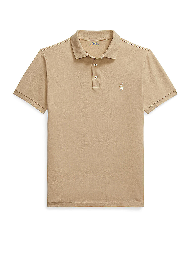 POLO RALPH LAUREN Poloshirt Custom Slim Fit hellbraun | L von Polo Ralph Lauren