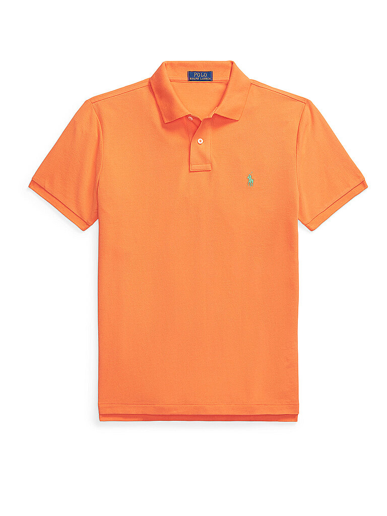 POLO RALPH LAUREN Poloshirt Custom Slim Fit orange | M von Polo Ralph Lauren