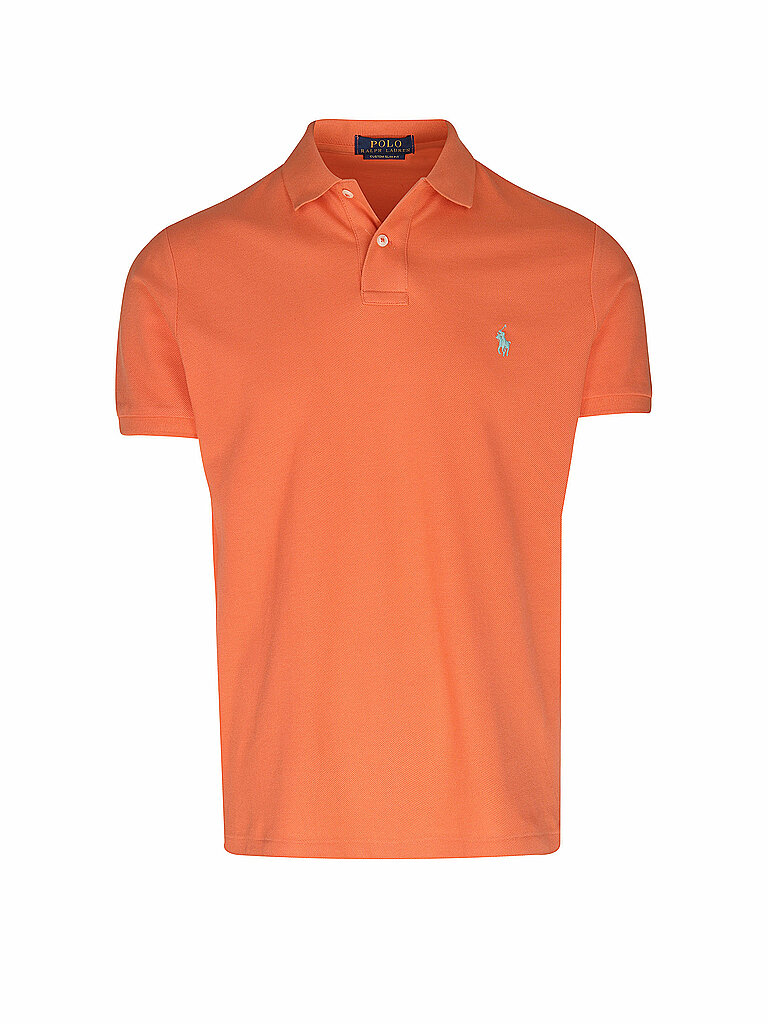 POLO RALPH LAUREN Poloshirt Custom Slim Fit orange | M von Polo Ralph Lauren