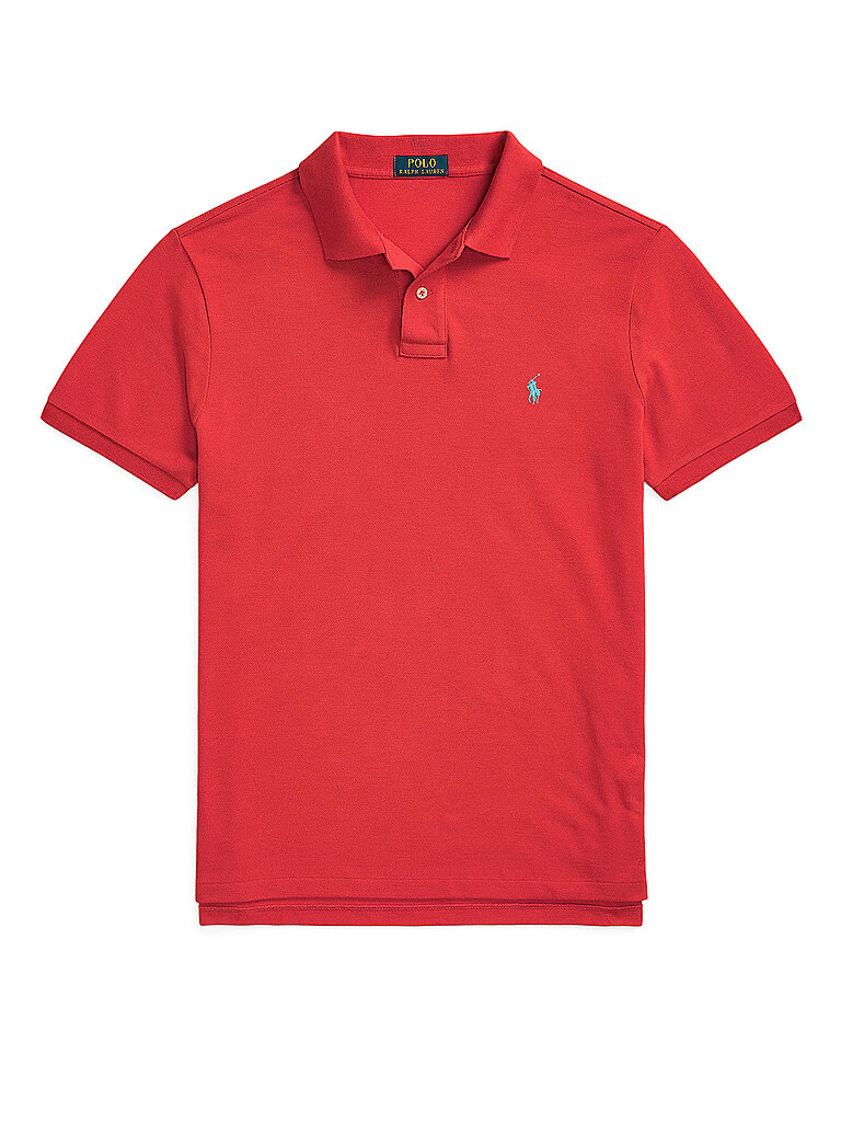 POLO RALPH LAUREN Poloshirt Custom Slim Fit rot | L von Polo Ralph Lauren