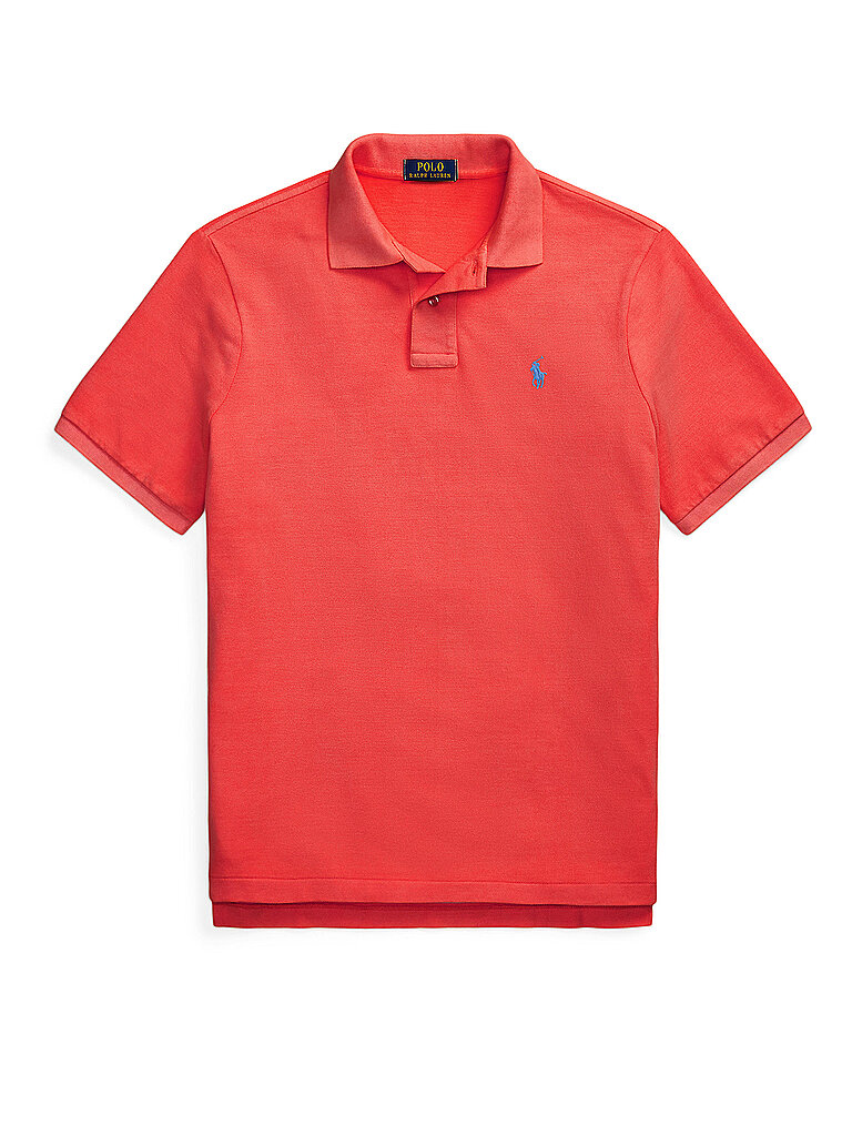 POLO RALPH LAUREN Poloshirt Custom Slim Fit rot | L von Polo Ralph Lauren