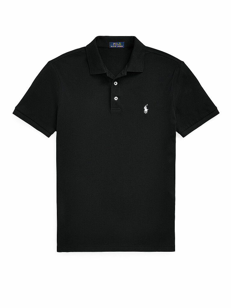 POLO RALPH LAUREN Poloshirt Custom Slim Fit schwarz | L von Polo Ralph Lauren