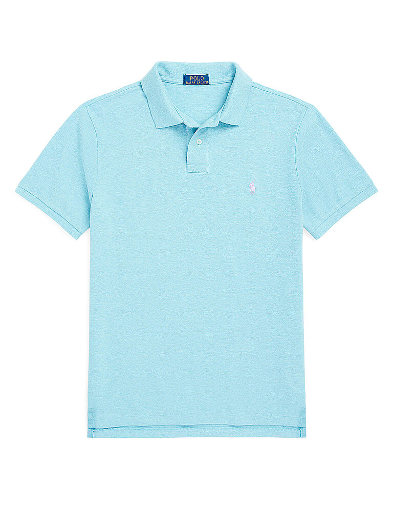 POLO RALPH LAUREN Poloshirt Custom Slim Fit türkis | L von Polo Ralph Lauren