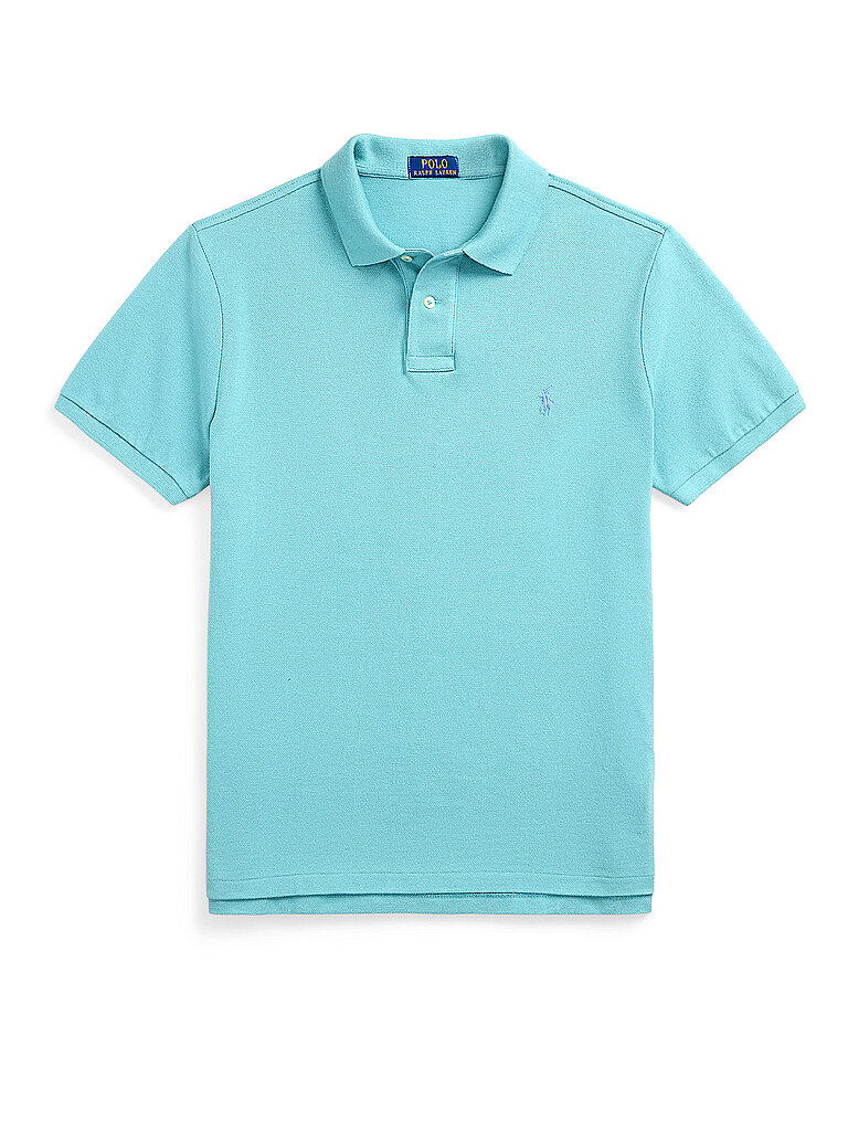 POLO RALPH LAUREN Poloshirt Custom Slim Fit türkis | L von Polo Ralph Lauren