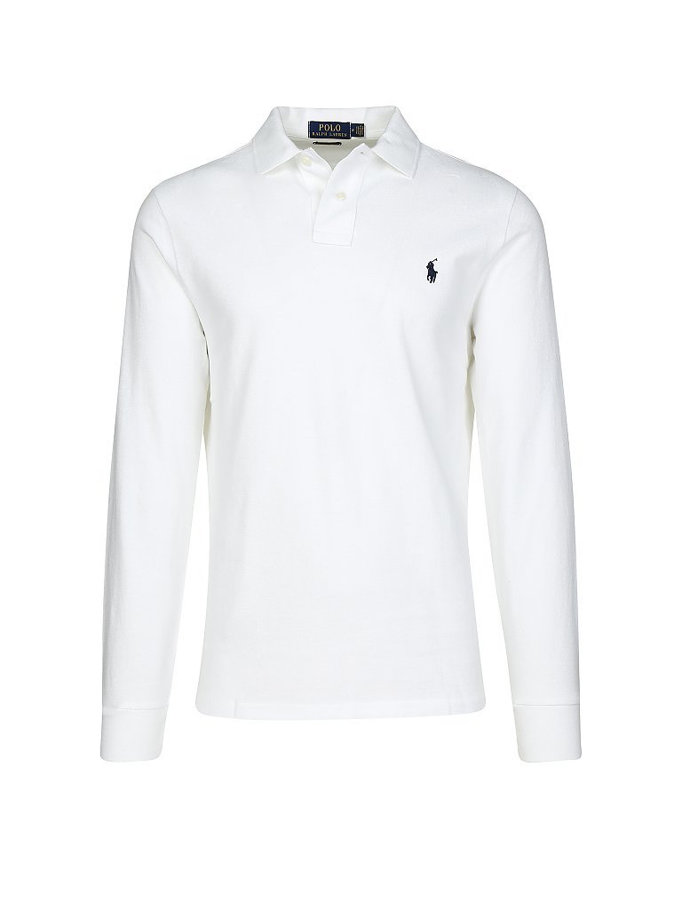 POLO RALPH LAUREN Poloshirt Custom-Slim-Fit  weiss | L von Polo Ralph Lauren