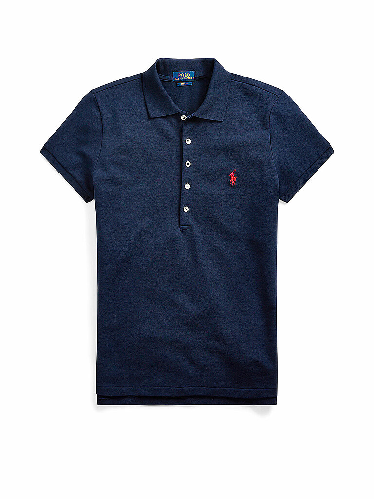 POLO RALPH LAUREN Poloshirt Slim Fit JULIE blau | S von Polo Ralph Lauren