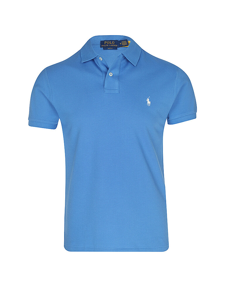 POLO RALPH LAUREN Poloshirt Slim Fit blau | L von Polo Ralph Lauren