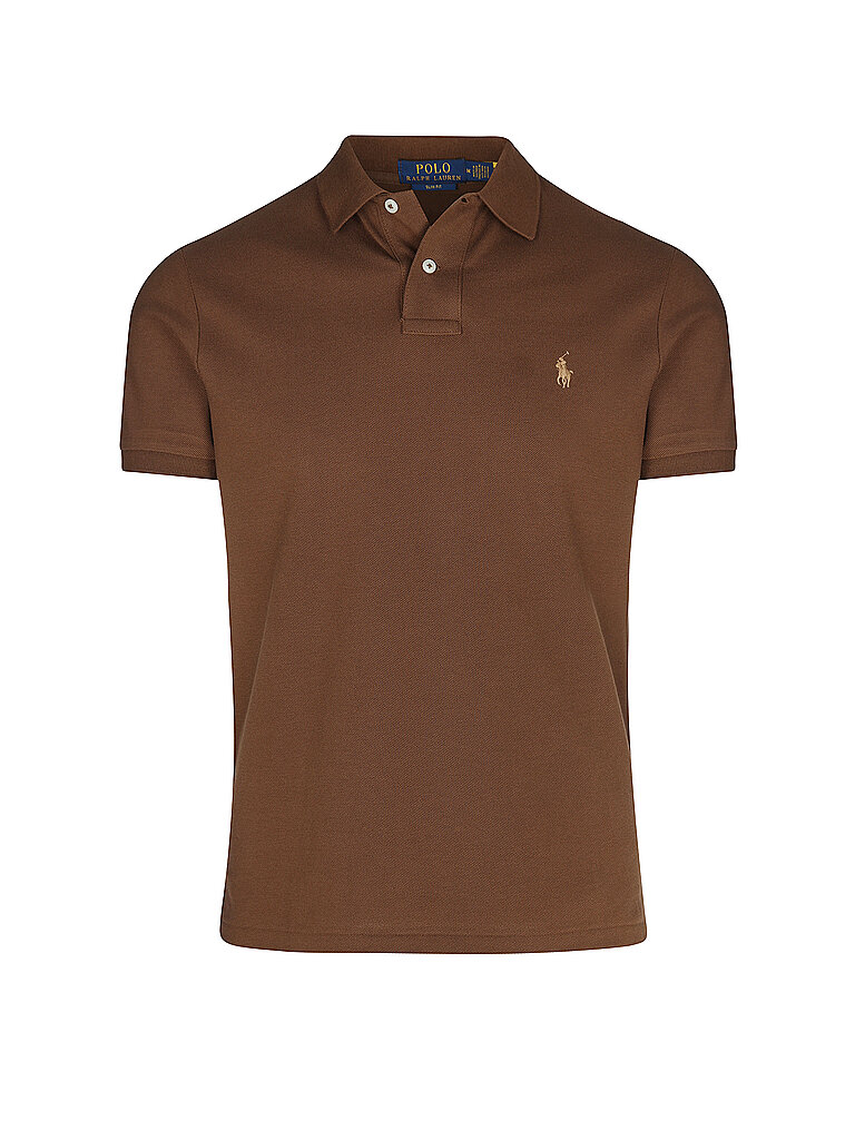 POLO RALPH LAUREN Poloshirt Slim Fit braun | M von Polo Ralph Lauren