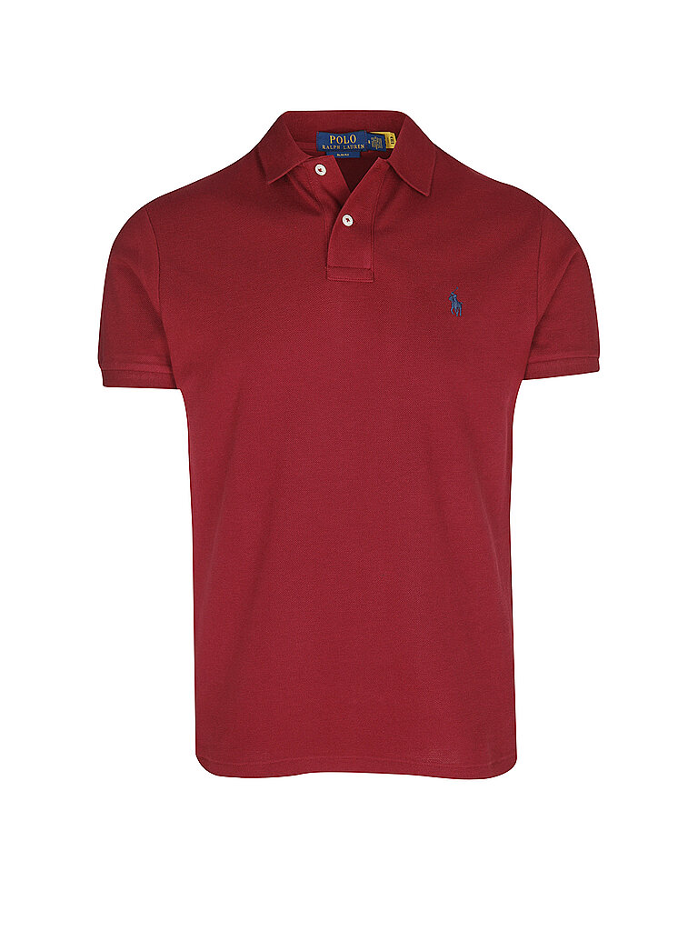 POLO RALPH LAUREN Poloshirt Slim Fit dunkelrot | L von Polo Ralph Lauren