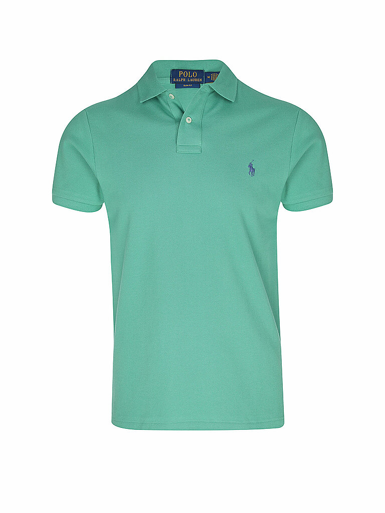 POLO RALPH LAUREN Poloshirt Slim Fit grün | L von Polo Ralph Lauren