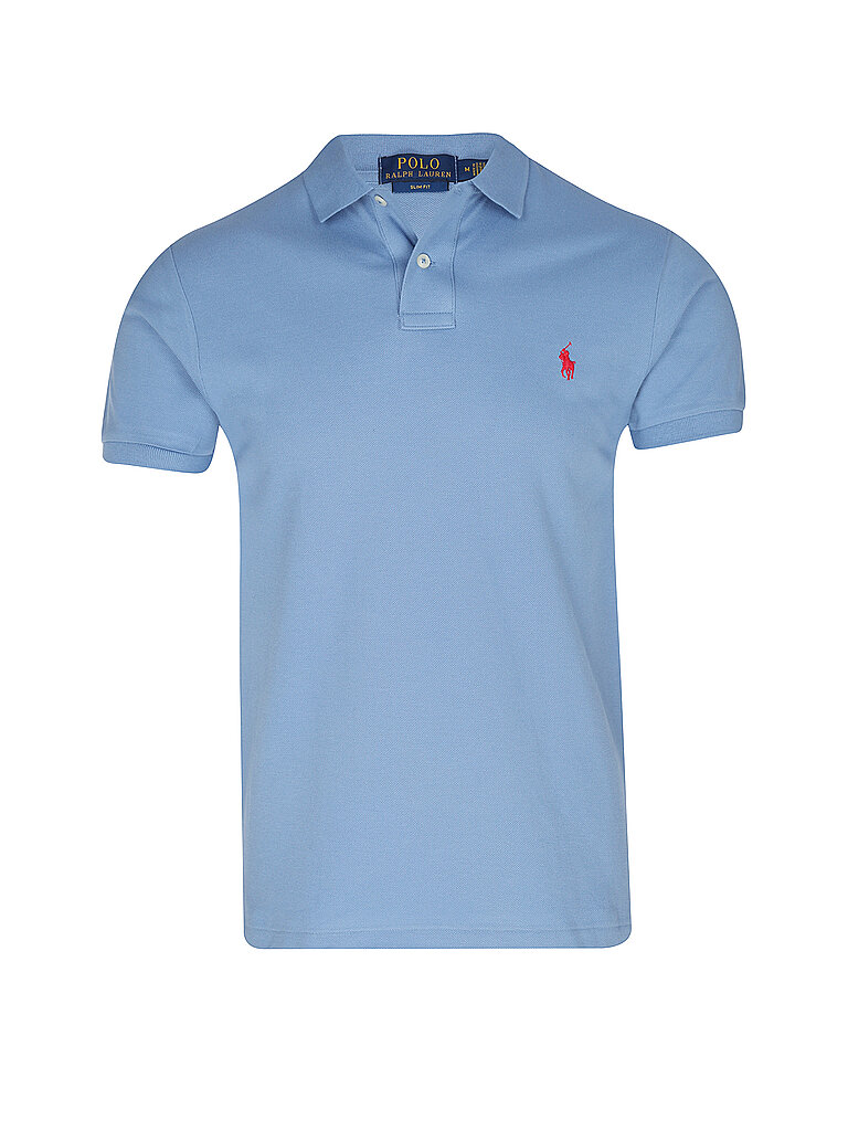 POLO RALPH LAUREN Poloshirt Slim Fit hellblau | S von Polo Ralph Lauren