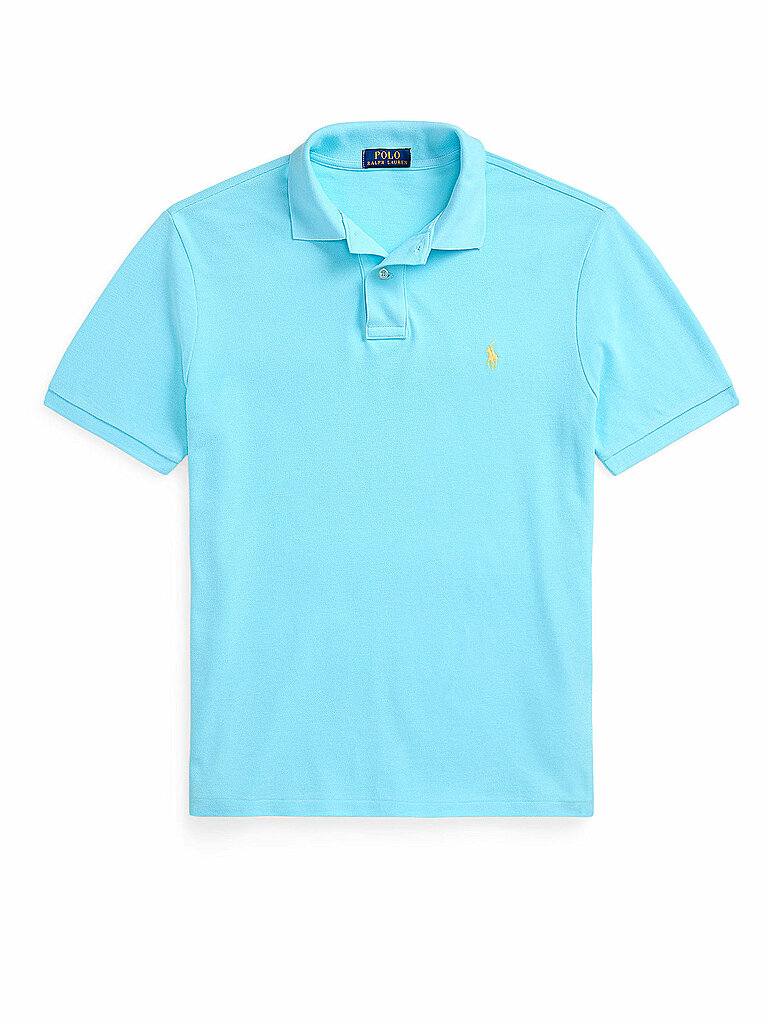 POLO RALPH LAUREN Poloshirt Slim Fit türkis | L von Polo Ralph Lauren