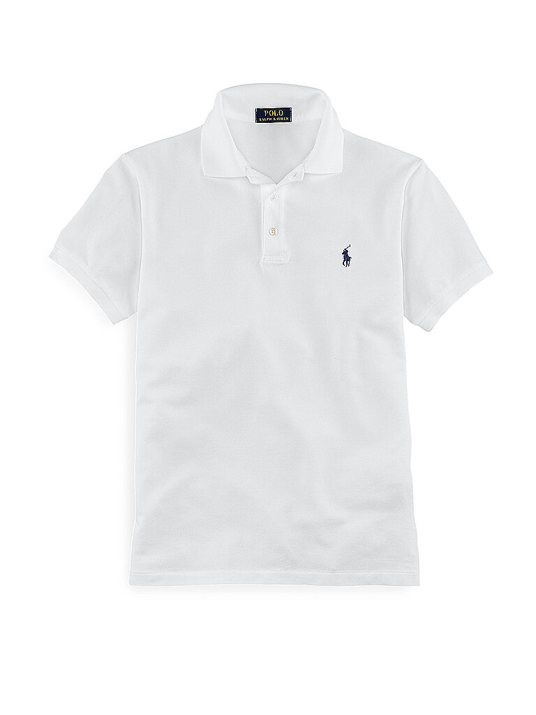 POLO RALPH LAUREN Poloshirt Slim Fit weiss | L von Polo Ralph Lauren