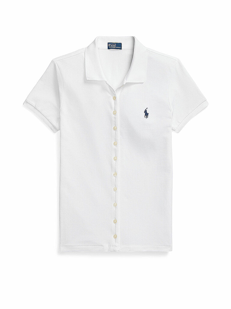 POLO RALPH LAUREN Poloshirt weiss | L von Polo Ralph Lauren