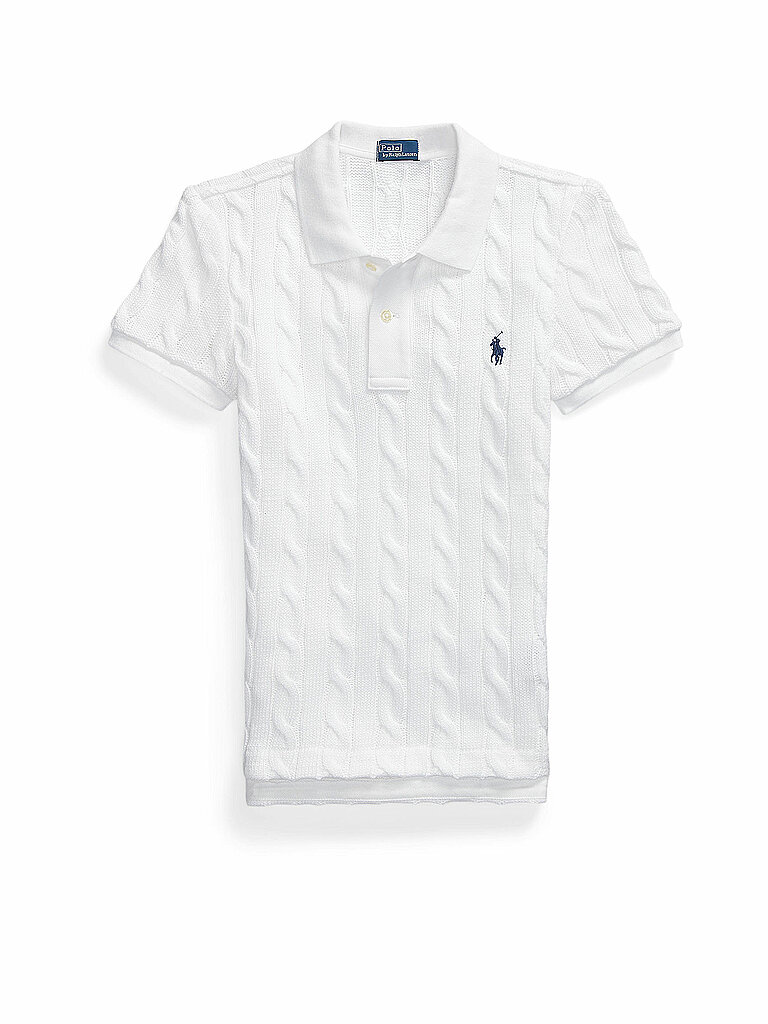 POLO RALPH LAUREN Poloshirt weiss | L von Polo Ralph Lauren