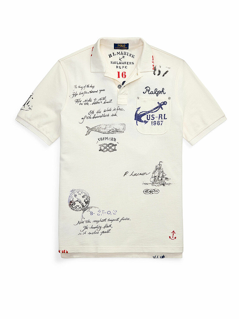 POLO RALPH LAUREN Poloshirt  weiss | M von Polo Ralph Lauren