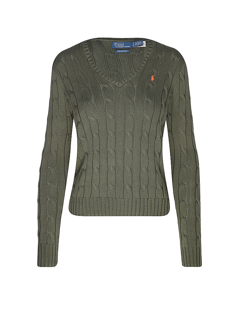 POLO RALPH LAUREN Pullover Slim Fit KIMBERLY olive | L von Polo Ralph Lauren