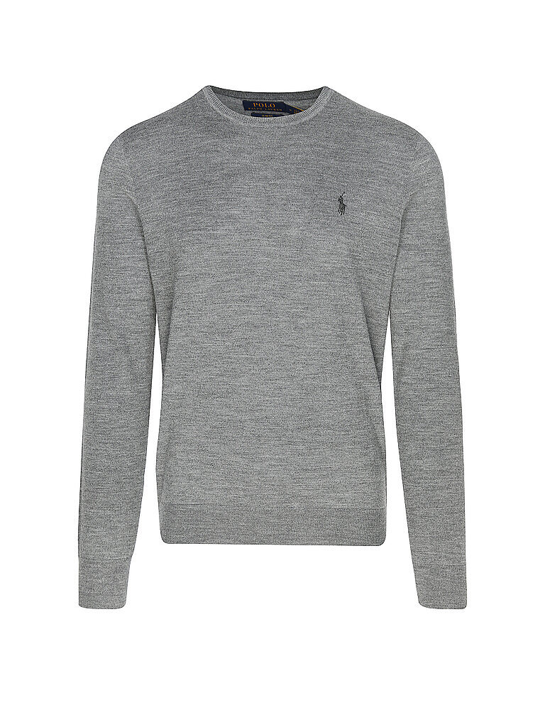 POLO RALPH LAUREN Pullover Slim Fit hellgrau | L von Polo Ralph Lauren