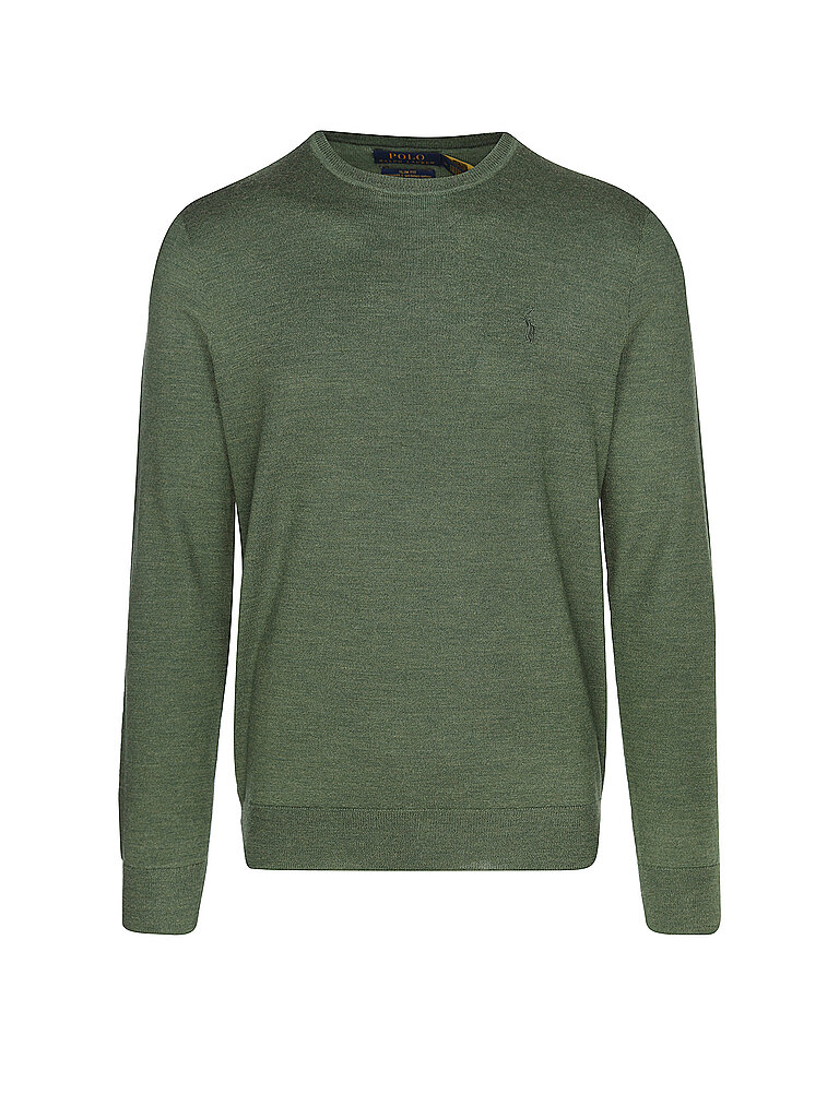 POLO RALPH LAUREN Pullover Slim Fit olive | L von Polo Ralph Lauren