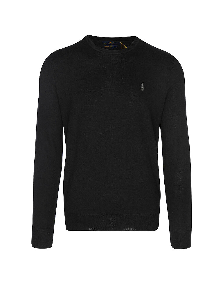 POLO RALPH LAUREN Pullover Slim Fit schwarz | L von Polo Ralph Lauren